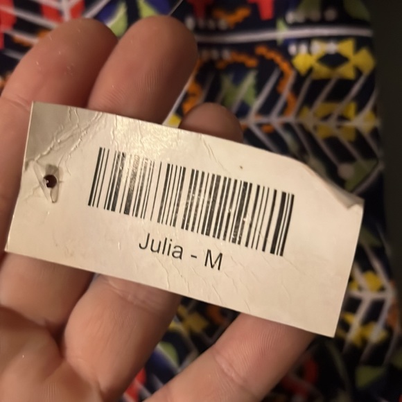 NWT Lularoe Julia dress in geometric multi print. Size M. - Picture 4 of 6